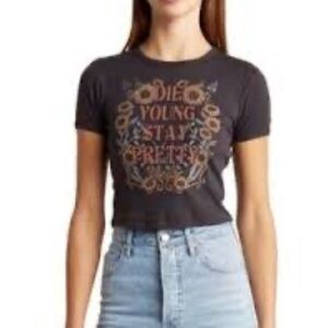 The Vinyl Icons | BLONDIE Gray Women's Crop Top, Size M